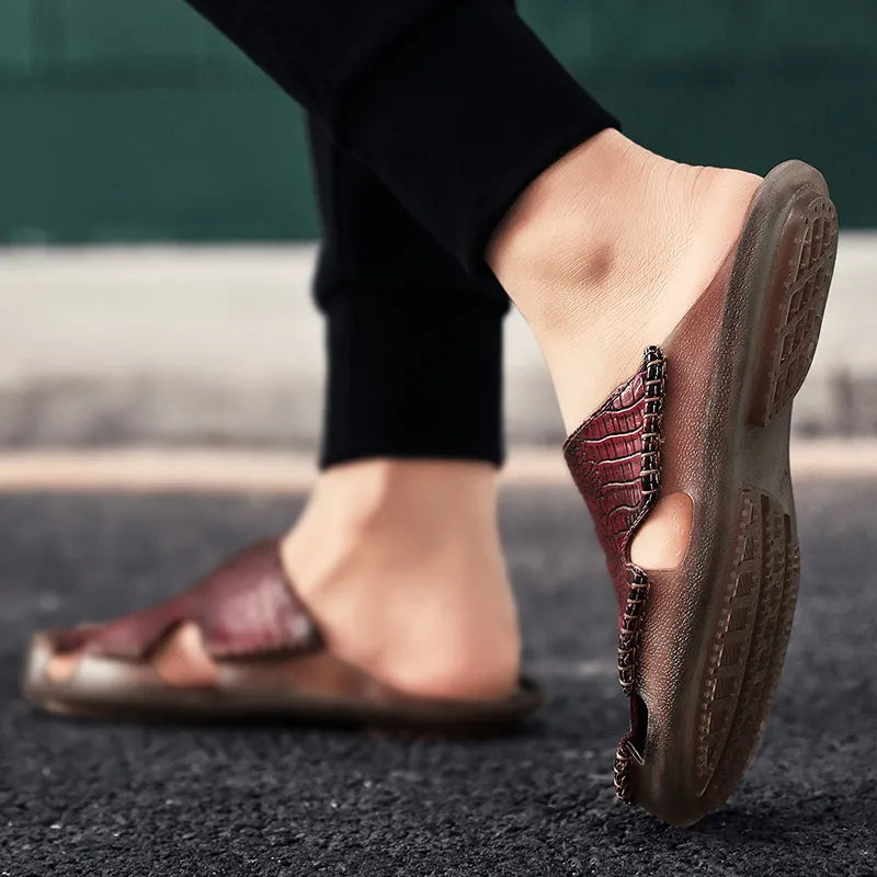 Geschlossene Zehen Slipper für Herren ⎜ Bequeme Freizeitschuhe für Outdoor-Aktivitäten