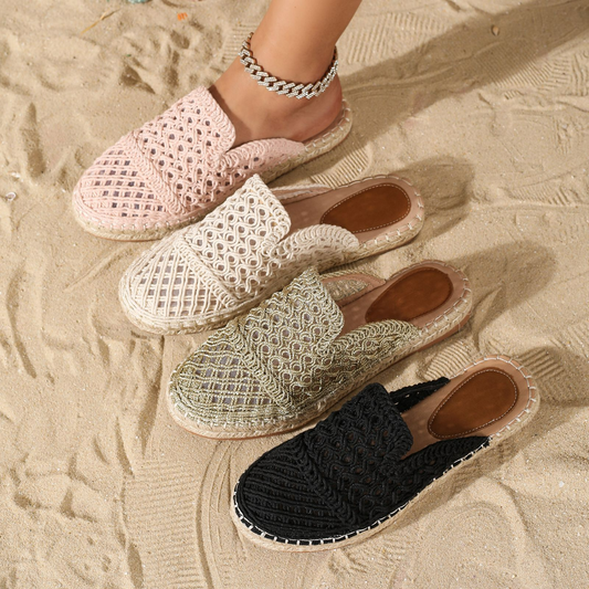 Damen Halbschlupfschuhe mit Geschlossener Kappe ⎜ Luftiges Design und Bequeme Passform für Sommer und Freizeit