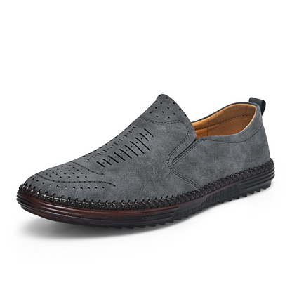 Herren Slip-On Schuhe ⎜ Bequeme Freizeit-Schuhe aus hochwertigem Leder für den Alltag