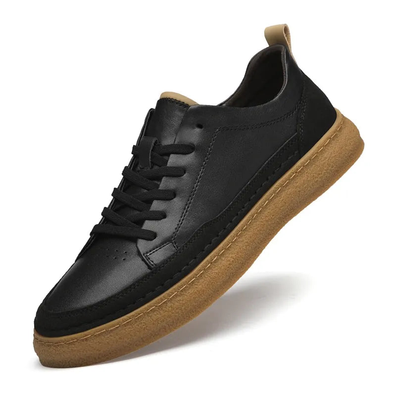 Handgenähte Herren Sneakers ⎜Bequeme Freizeitschuhe aus Leder mit weicher Sohle