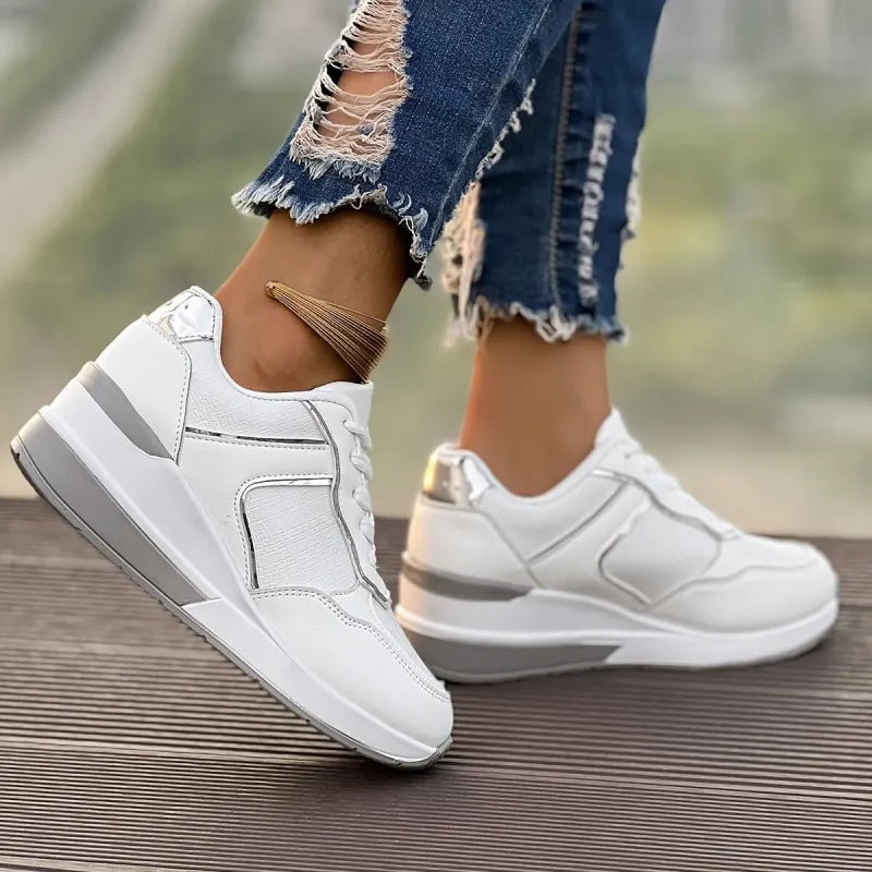 Damen Sneakers ⎜ Modische Wedges mit Absatz und bequemem Komfort für den Alltag