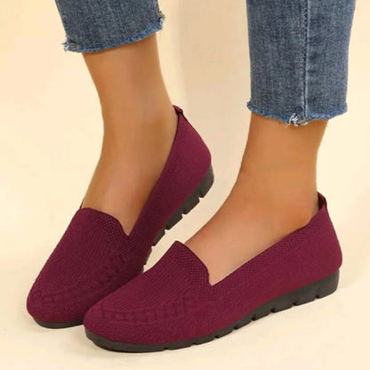 Flache Mesh-Slipper für Damen ⎜ Bequeme Schuhe mit Rundem Zehenbereich für Alltag und Komfort