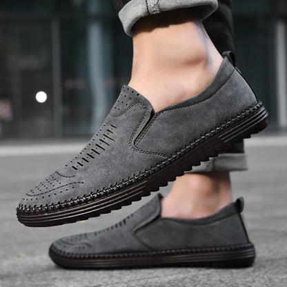 Herren Slip-On Schuhe ⎜ Bequeme Freizeit-Schuhe aus hochwertigem Leder für den Alltag