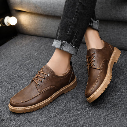 Herren Schnürschuhe ⎜ Robuste Leder-Schuhe im Casual-Stil für Freizeit und Alltag