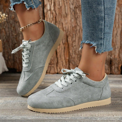 Damen Sneakers ⎜ Bequeme Schnürschuhe im Retro-Design mit weicher Sohle für den Alltag