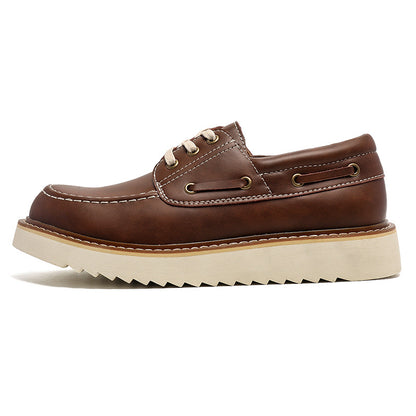 Herren Schnürschuhe ⎜ Robuste Leder-Schuhe im Retro-Stil für Freizeit und Alltag