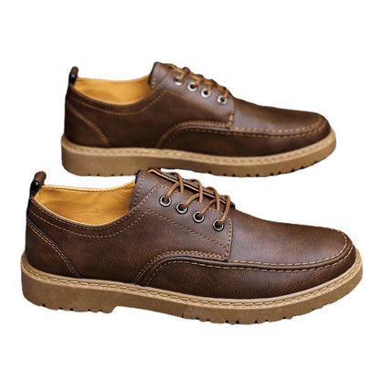 Herren Schnürschuhe ⎜ Robuste Leder-Schuhe im Casual-Stil für Freizeit und Alltag