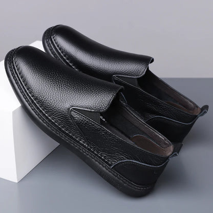 Herren Slip-On Schuhe ⎜ Bequeme Leder-Schuhe im modernen Design für den Alltag