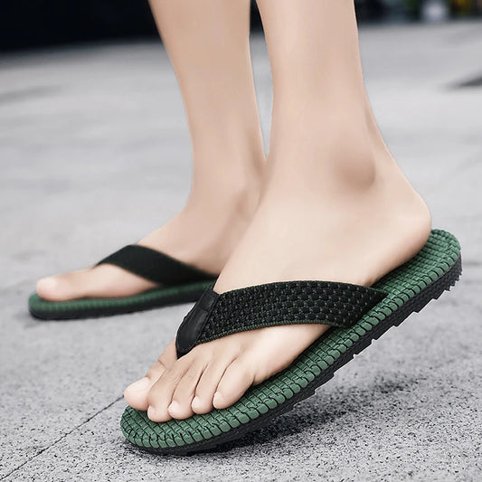 Herren Zehentrenner für den Sommer ⎜ Bequeme Strand-Sandalen mit Rutschfester Sohle und Netzdesign