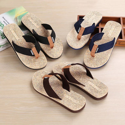 Herren Zehentrenner für den Sommer ⎜ Modische und rutschfeste Sandalen aus Kork für den Alltag