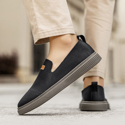 Herren Slip-On Schuhe ⎜ Bequeme Outdoor-Schuhe aus Leder für den Sommer und Freizeit