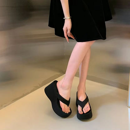 Wedge-Sandalen für Damen ⎜ Bequeme Schuhe mit Hohem Absatz und Trendigem Design für Sommer und Alltag