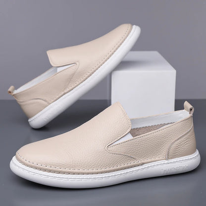 Herren Slip-On Schuhe ⎜ Bequeme Leder-Schuhe im modernen Design für den Alltag