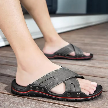 Herren Sandalen ⎜ Bequeme Outdoor-Schuhe mit verstellbarem Riemen für den Sommer