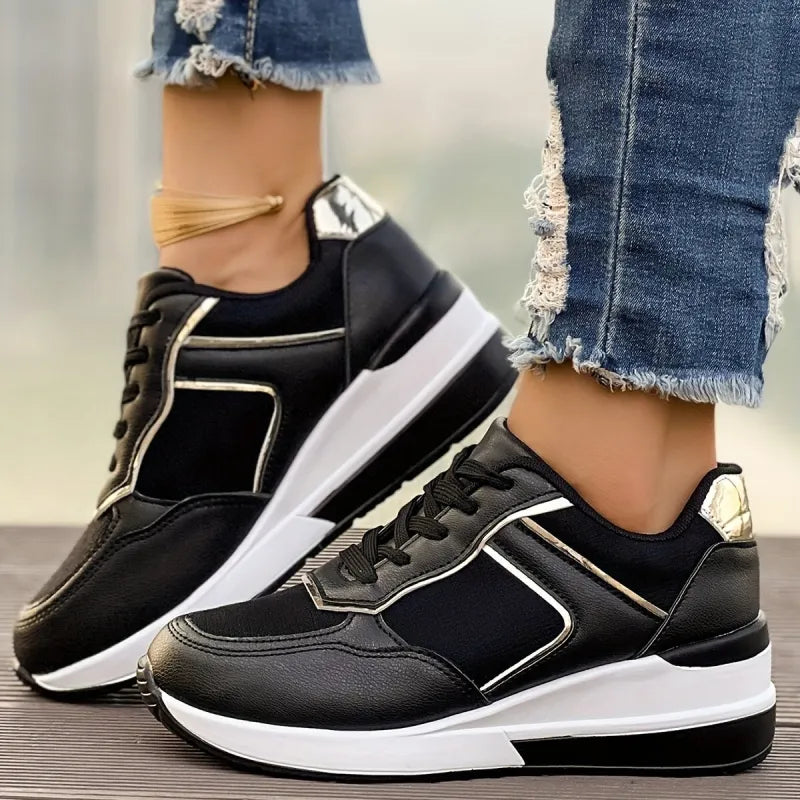 Damen Sneakers ⎜ Modische Wedges mit Absatz und bequemem Komfort für den Alltag