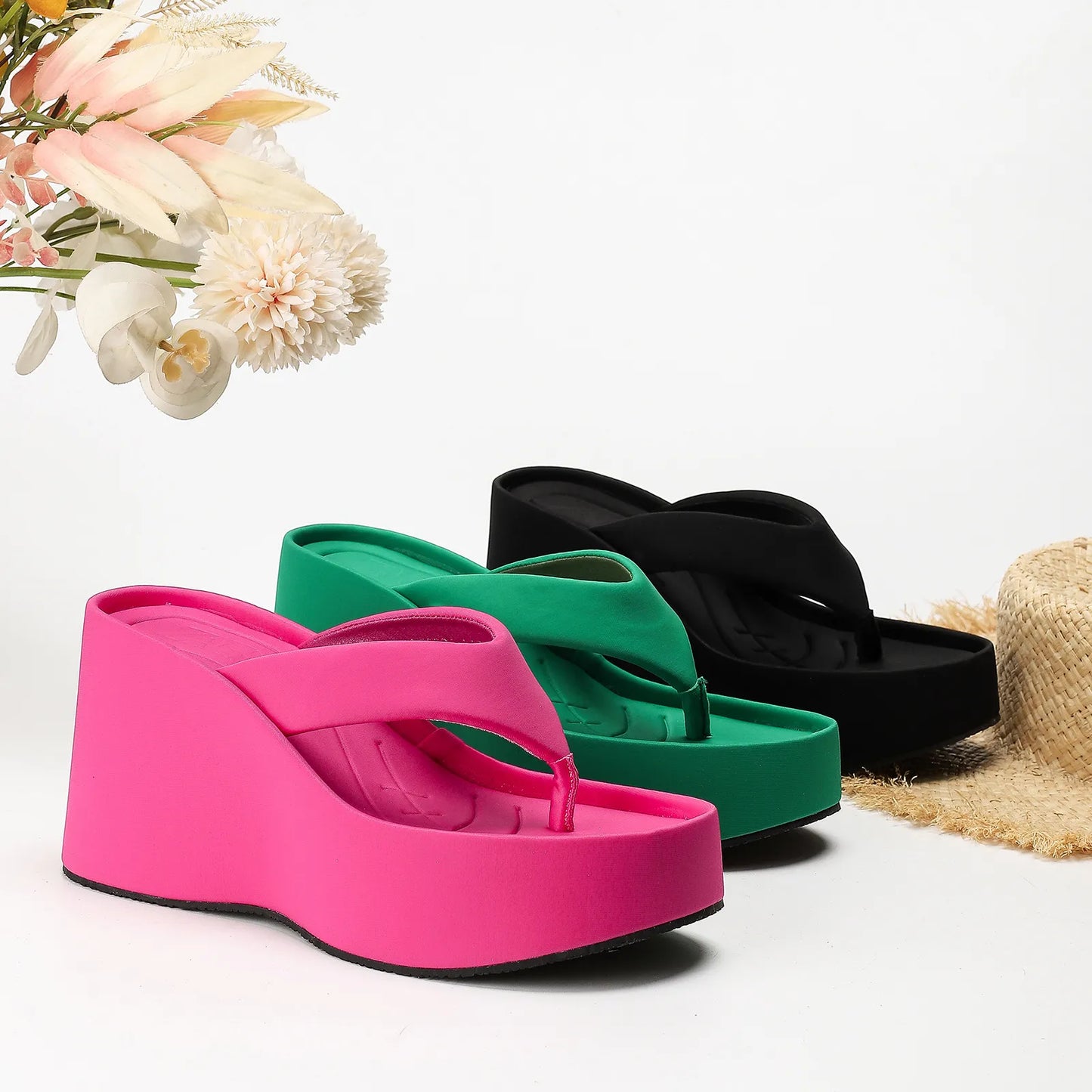Wedge-Sandalen für Damen ⎜ Bequeme Schuhe mit Hohem Absatz und Trendigem Design für Sommer und Alltag