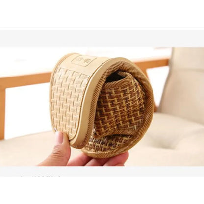 Hausschuhe aus Rattan ⎜ Bequeme Strohsandalen mit Atmungsaktivem Design für den Alltag