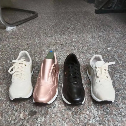 Damen Sneakers ⎜ Bequeme Schnürschuhe mit dicker Sohle und modischen Akzenten für den Alltag