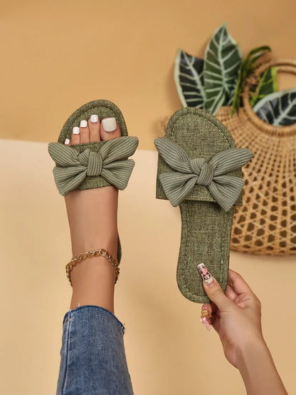 Bequeme Sandalen für Damen ⎜ Weiche Sohlen mit Schleifen-Design für entspannten Tragekomfort