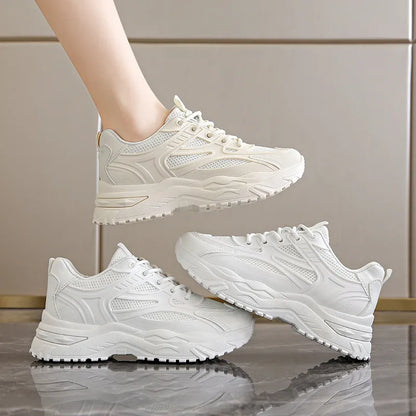 Damen Sneakers ⎜ Bequeme Lauf- und Freizeitschuhe mit dickem Sohlenprofil für den Alltag