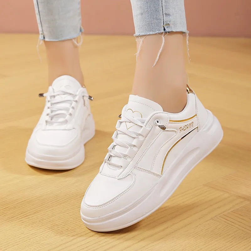 Damen Sneakers ⎜ Bequeme Plateau-Schuhe mit trendigem Design und weicher Sohle für den Alltag