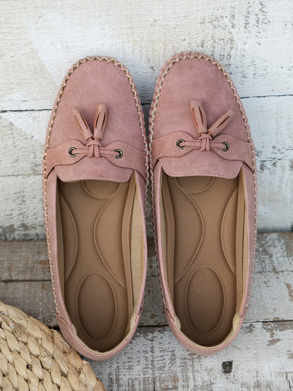Loafers für Damen ⎜ Bequeme Flats mit Fransen-Detail und rutschfester Sohle
