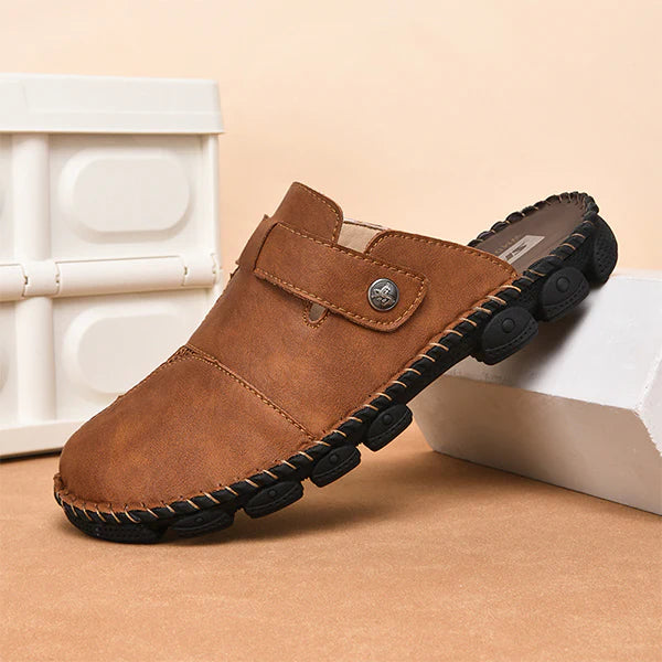 Sommer Slipper für Herren ⎜ Handgefertigte Freizeitschuhe mit modischer Naht für Outdoor und Alltag